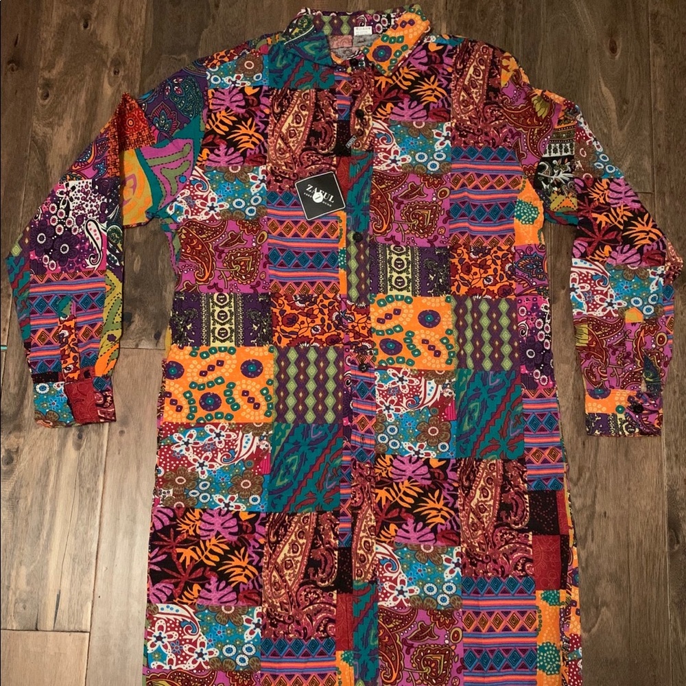 Zaful Tribal Button Down Shirt